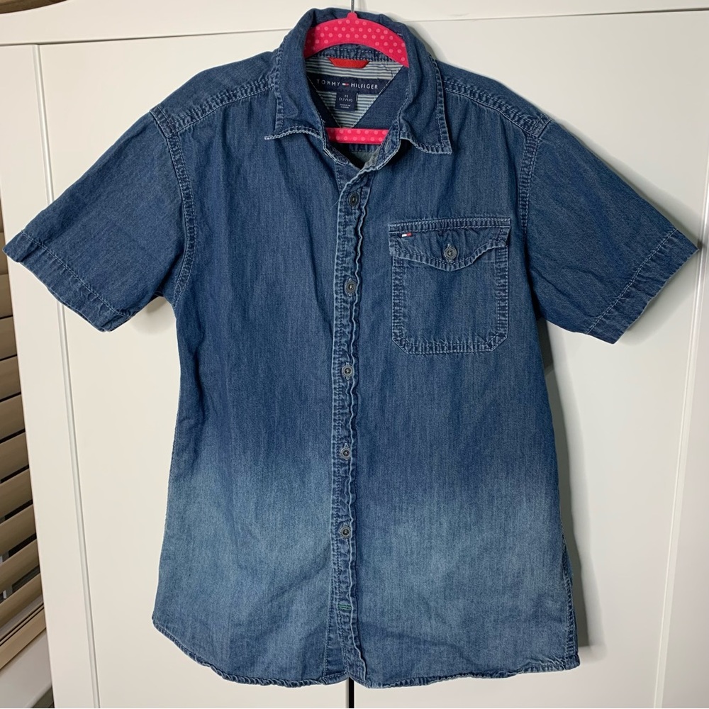Girl’s Tommy Hilfiger Denim Button Down Shirt